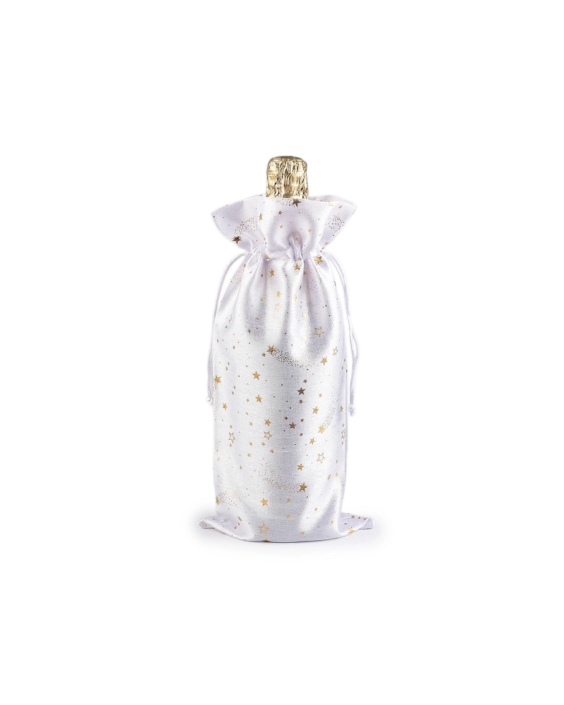 Vianočné darčekové vrecúško na fľašu 15x33 cm - 1 ks | Mimib