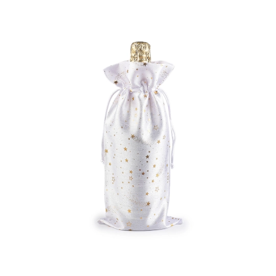 Vianočné darčekové vrecúško na fľašu 15x33 cm - 1 ks | Mimib