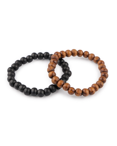 Náramok drevený unisex - 1 ks | Mimib