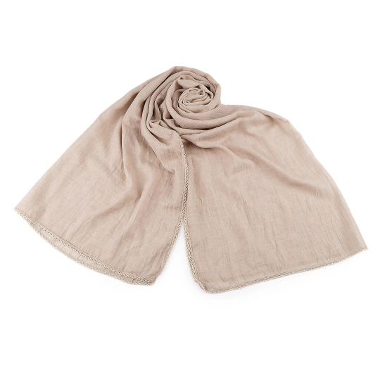 Letná šatka / šál s ozdobným lemom 70x160 cm - 1 ks | Mimib