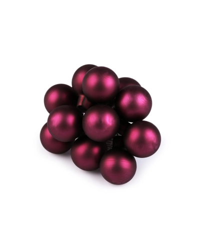 Vianočná sklenená banka na drôtiku Ø2,5 cm - mat a lesk - 12 ks | Mimib