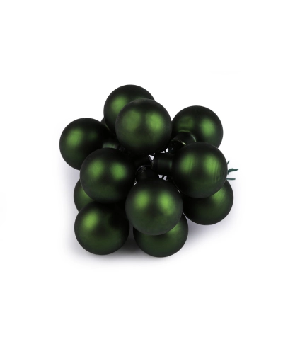 Vianočná sklenená banka na drôtiku Ø2,5 cm - mat a lesk - 12 ks | Mimib