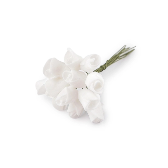 Umelá penová mini ruža na drôtiku - 1 zväzok | Mimib