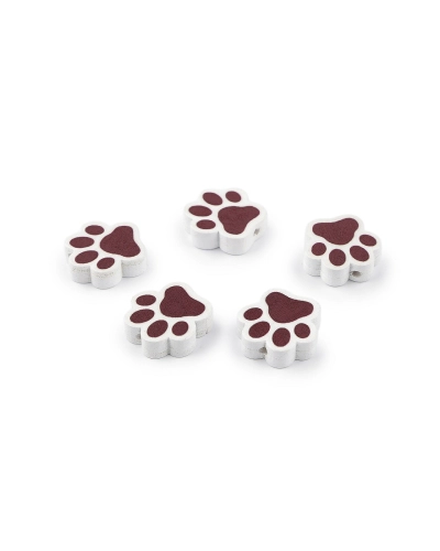 Drevené koráliky labky 20x20 mm - 5 ks | Mimib