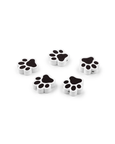 Drevené koráliky labky 20x20 mm - 5 ks | Mimib