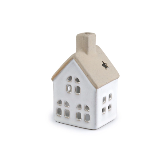Keramická chalúpka / domček na sviečku - 1 ks | Mimib