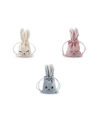 Darčekové vrecúško zajačik 9x16 cm zamatové - 1 ks | Mimib