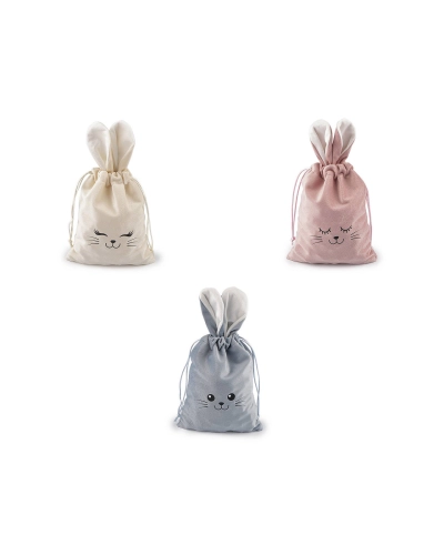 Darčekové vrecúško zajačik 15x28 cm zamatové - 1 ks | Mimib