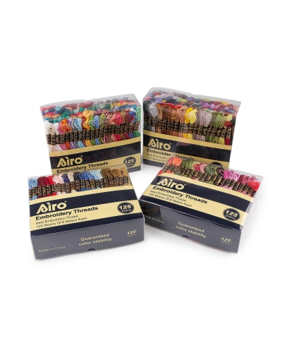 Priadza vyšívací typ mouline AIRO sada 500 ks/8 m - 1 krab. | Mimib