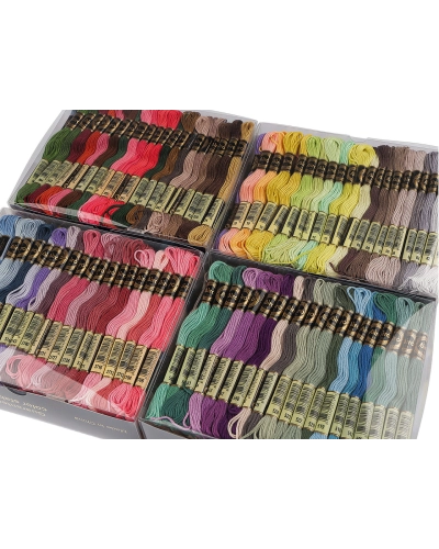 Priadza vyšívací typ mouline AIRO sada 500 ks/8 m - 1 krab. | Mimib