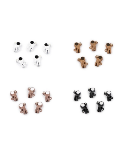 Kovový prívesok / korálik kozmonaut 9x13 mm - 5 ks | Mimib