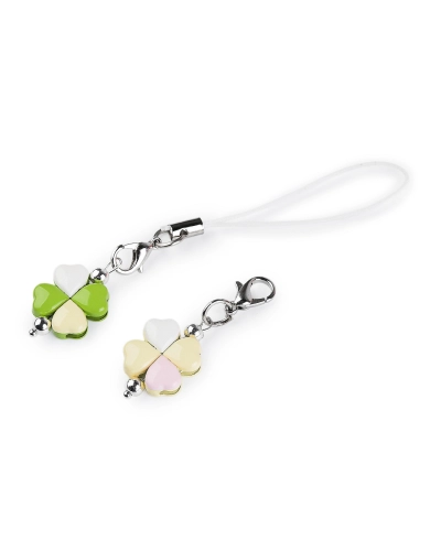 Kovový komponent / prívesok štvorlístok Ø15 mm - 2 ks | Mimib