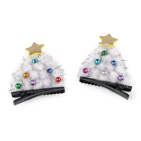 Párty sponky do vlasov vianočný stromček - 1 pár | Mimib