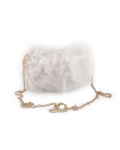 Kožušinová kabelka s kovovou retiazkou 24x19 cm - 1 ks | Mimib