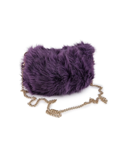 Kožušinová kabelka s kovovou retiazkou 24x19 cm - 1 ks | Mimib