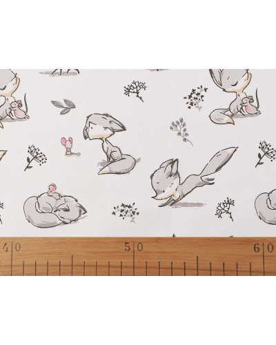 Bavlnená látka / plátno líška - 1 m | Mimib