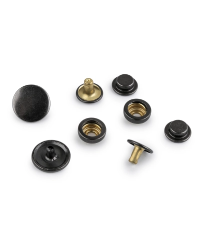 Obojstranné kovové cvoky Ø15 mm na hrubé látky nerezové - 50 sada | Mimib