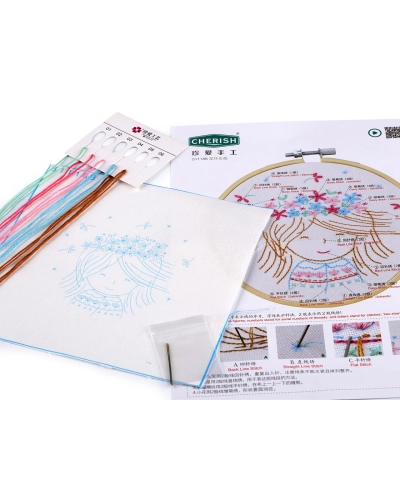 Detská darčeková sada na vyšívanie s predtlačeným motívom - 1 ks | Mimib