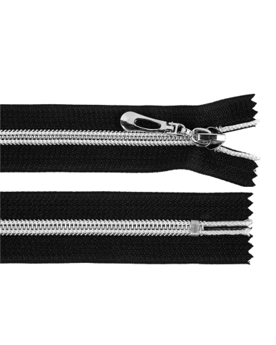 Špirálový zips No 7 dĺžka 18 cm so striebornými zúbkami - 1 ks | Mimib