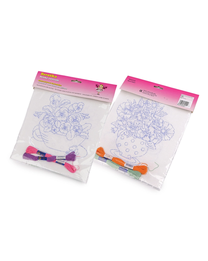 Detské vyšívanie s predtlačeným motívom 2 ks - 1 sáčok | Mimib