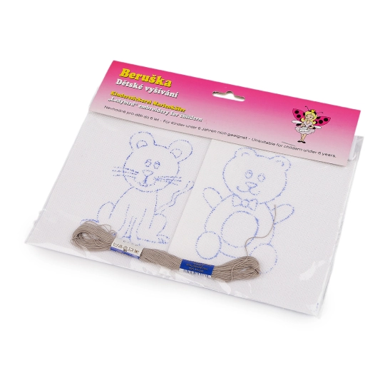 Detské vyšívanie s predtlačeným motívom 2 ks - 1 sáčok | Mimib