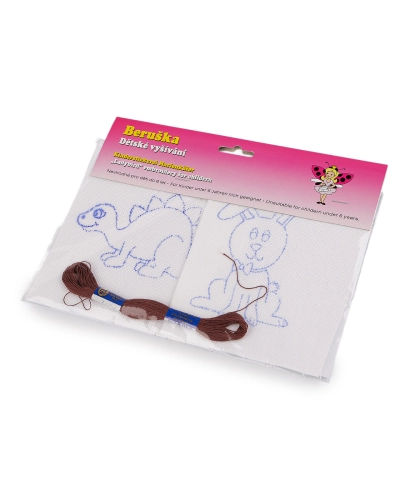 Detské vyšívanie s predtlačeným motívom 2 ks - 1 sáčok | Mimib