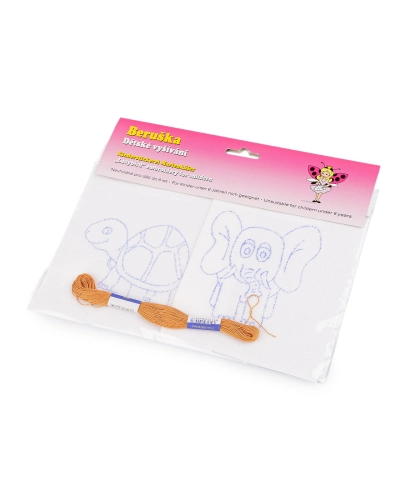 Detské vyšívanie s predtlačeným motívom 2 ks - 1 sáčok | Mimib