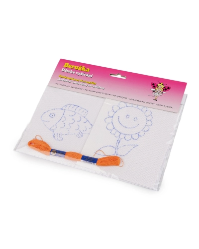 Detské vyšívanie s predtlačeným motívom 2 ks - 1 sáčok | Mimib