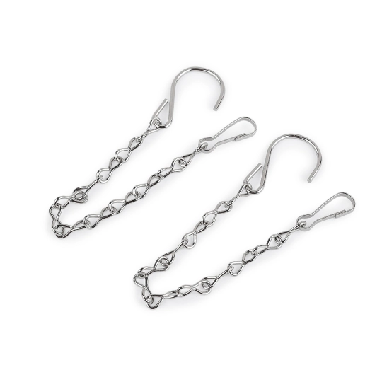 Kovová retiazka na zavesenie dekorácií, kvetináčov 25 cm - 2 ks | Mimib