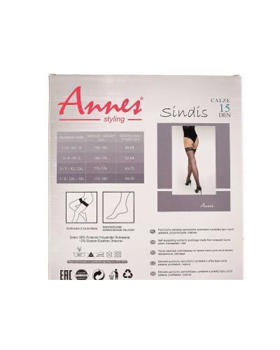 Dámske pančuchy samodržiace 15 den - 1 pár | Mimib