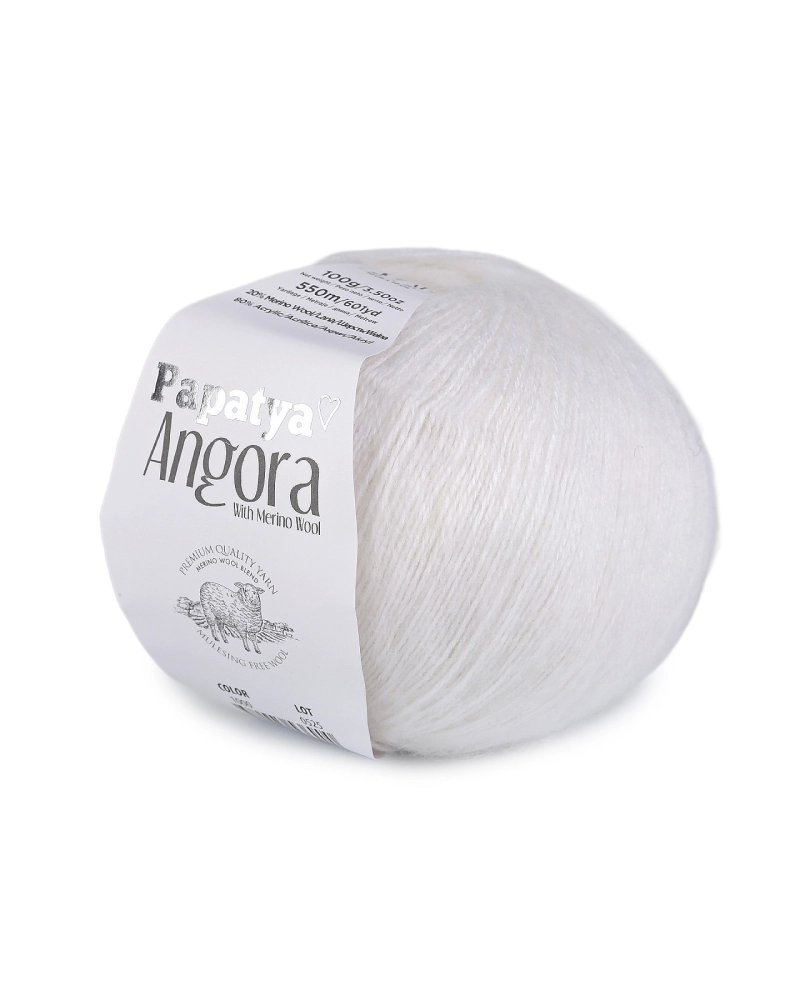 Pletacia priadza Papataya Angora 100 g - 1 ks | Mimib