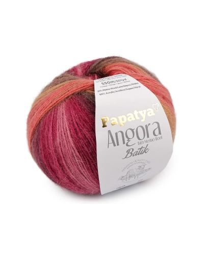 Pletacia priadza Papatya Angora Batik 100 g - 1 ks | Mimib