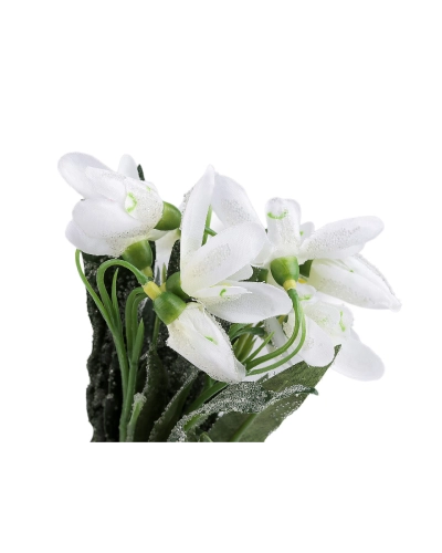 Umelé snežienky s efektom námrazy - 1 zväzok | Mimib