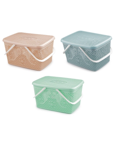 Plastový košík s vekom 20x35 cm - 1 ks | Mimib