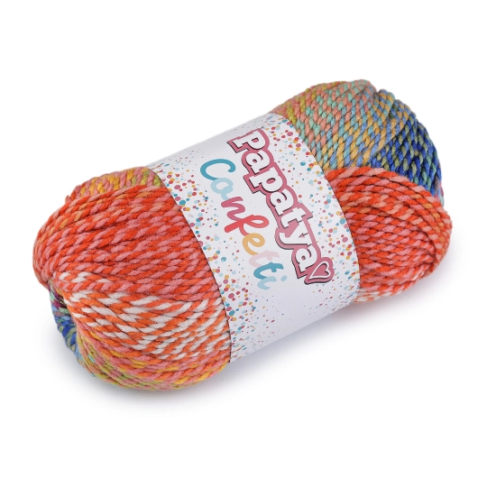 Pletacia priadza Papatya Confetti 100 g - 1 ks | Mimib