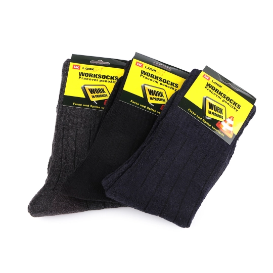 Pánske bavlnené ponožky pracovné - 3 pár | Mimib