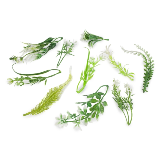 Umelé mini vetvičky na aranžovanie, mix 11 ks - 1 sáčok | Mimib