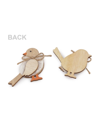 Drevený vtáčik na aranžovanie - 4 ks | Mimib