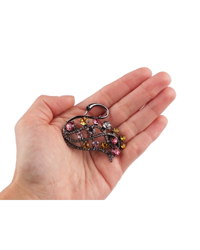 Brošňa s brúsenými kamienkami labuť - 1 ks | Mimib