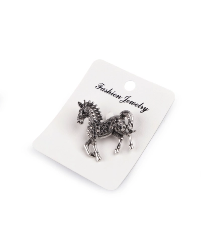 Brošňa s brúsenými kamienkami kôň - 1 ks | Mimib