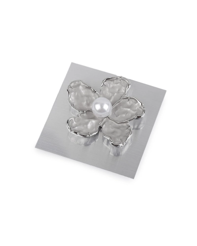 Magnetická brošňa kvet s perlou - 1 ks | Mimib