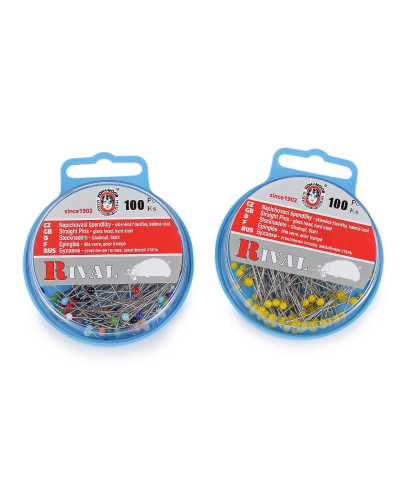 Špendlíky so sklenenou hlavičkou dĺžka 31, 38 mm - 1 krab. | Mimib