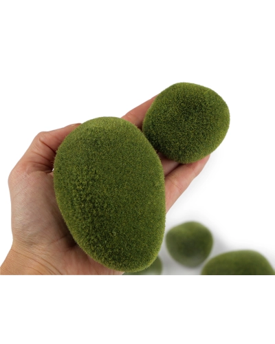 Dekoračné machové kamene 8 ks mix veľkostí - 1 sada | Mimib