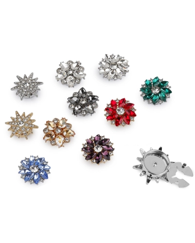 Ozdoba na gombík s brúsenými kamienkami - 1 ks | Mimib