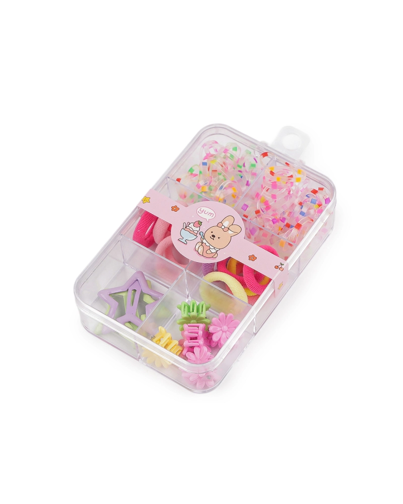 Mini gumičky, štipce a pukačky do vlasov - 1 krab. | Mimib