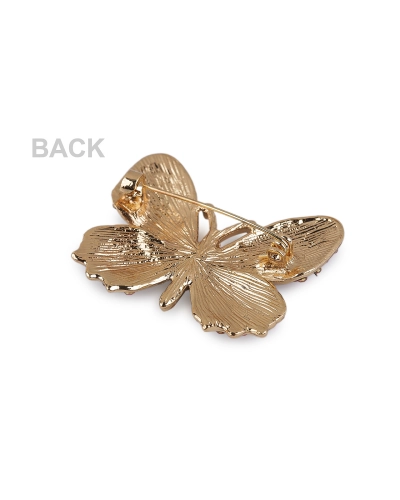 Brošňa s brúsenými kamienkami motýľ - 1 ks | Mimib