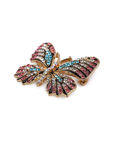 Brošňa s brúsenými kamienkami motýľ - 1 ks | Mimib