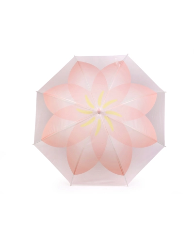 Dámsky / dievčenský priehľadný vystreľovací dáždnik kvet - 1 ks | Mimib