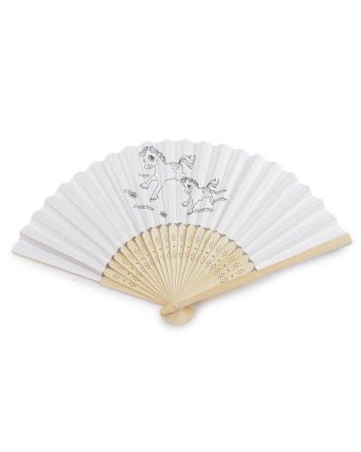 Detský vejár na domaľovanie / vymaľovanie - 1 ks | Mimib