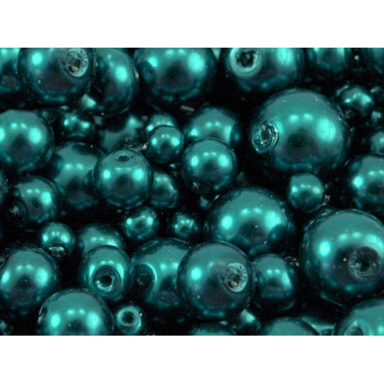 Skleněné voskové perly mix velikostí Ø4-12 mm | Mimib